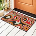 thumbnail image 1 of Abstract Swirl Waves Rugs Doormat, Non-Slip Machine Washable Carpets Floor Door Mat , 36" x 24", 1 of 7
