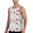thumbnail image 2 of Picia Koi Fish Corals,Spring Summer Printed Men’s Performance Tank, Men's Workout Tank Top Moisture-Wicking Tank Top Muscle tee, Breathable Workout Shirt-XX-Large, 2 of 7