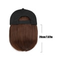 thumbnail image 3 of Baseball Cap With Hair Extensions Straight Short Bob Hairstyle Adjustable Removable Wig Hat 7.9inch For Woman Girl, 3 of 4