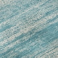 thumbnail image 4 of HomeRoots 668197 8 x 10 ft. Teal & Ivory Striped Transitional Washable Machine Made Rectangle Area Rug with UV Protection, 4 of 9