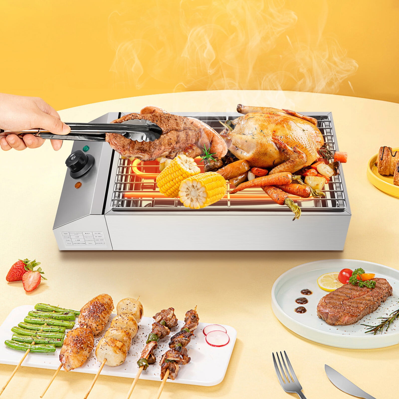 Weber, Electric Grill, Q1400, 52020001 Gray, 1560W Portable Flat