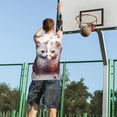 thumbnail image 5 of Naloa White Red Cat Couple Basketball Jersey Reversible Men's Mesh Athletic Sports Shirts Training Practice S-4XLSmall, 5 of 6