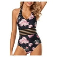 thumbnail image 2 of BONIXOOM Women Flowers Print Bikini Swimwear Push-Up Swimsuit Bathing Suit, 2 of 9