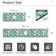 thumbnail image 3 of Yayeee Faucet Mat for Kitchen Sink 30" Diatomite Long Splash Guard Pad, Green Geometric Flowers, 2 Pack, 3 of 7