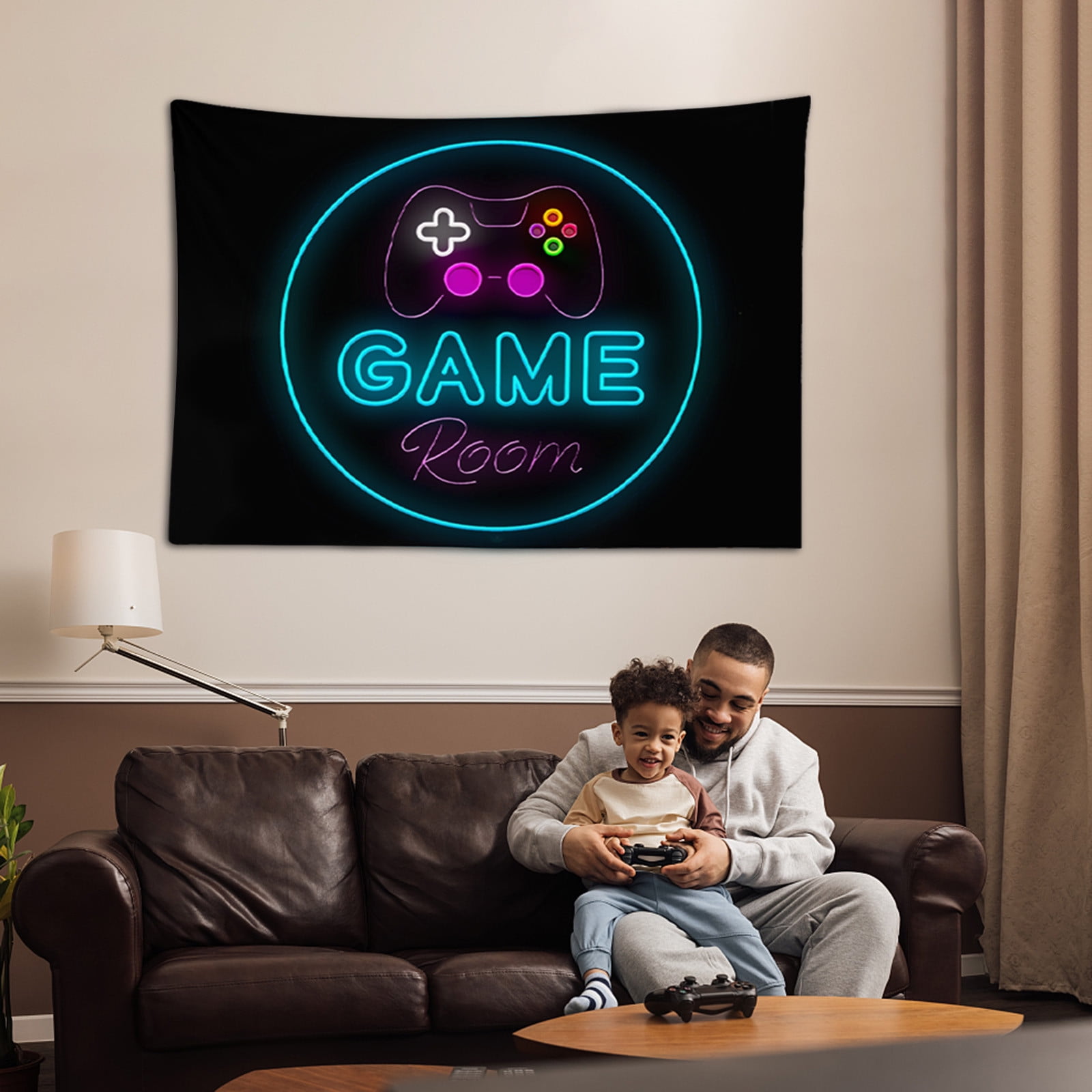 Blacklight Gaming Tapestry for Boys Room Wall Hanging, UV Reactive Video  Game Decor, Black light Gamer Decoration Bedroom 60X40inches 