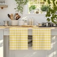 thumbnail image 4 of Yellow Plaid Striped Kitchen Towels Set of 4, Farmhouse Checkered Modern Abstract Art Absorbent Dish Towels for Kitchen, Microfiber Hand Towel, Quick Drying Tea Towel for Cleaning Dishcloths, 4 of 7