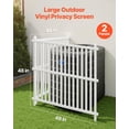 thumbnail image 2 of 48" W x 48" H Vinyl Fence Panels, Air Conditioner Fence, Outdoor Privacy Screens for Trash Can, Pool Equipment Enclosure, Privacy Screen Kit Strip Panels (2 Panels), 2 of 9