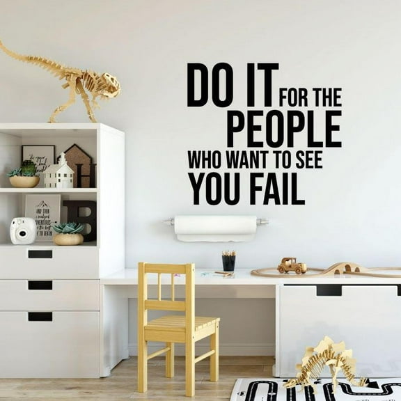 Who Want To See You Fail Quote Fitness Workout Success Motivation Quotes Wall Decals Healthy Lifestyle for Girls Boys Gym Home Sports Room Decor Vinyl Wall Art Stickers Decoration Size (30x30 inch)