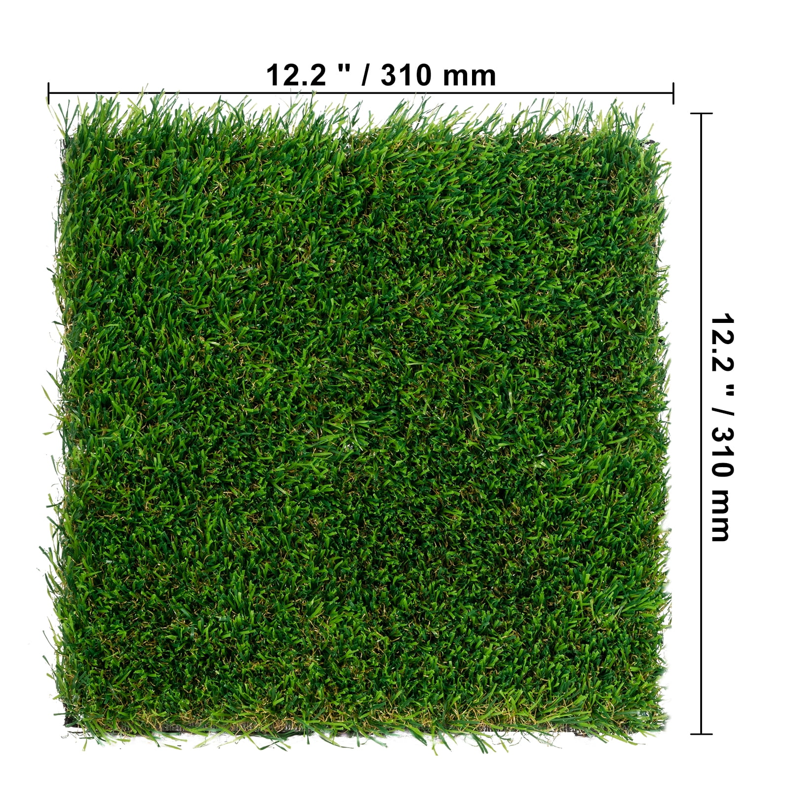 BENTISM 12" x 12" Indoor Outdoor Artificial Turf, High-Density Grass Fibers