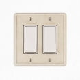 thumbnail image 3 of Questech Decor Double Rocker Light Switch Cover, Tumbled Texture, Sand, 3 of 10