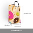 thumbnail image 3 of Kll Donuts Laundry Hamper,Large Canvas Fabric Lightweight Storage Basket Toy Organizer Dirty Clothes Collapsible Waterproof For College Dorms,Children Bedroom,Bathroom, 3 of 6