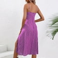 thumbnail image 5 of Akafmk Summer Dresses for Women Casual Dresses,Solid Color Round Neck Dress Sleeveless Spaghetti Straps Midi Dresses Split Hem A Line Beach Sundress, 5 of 5