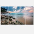 thumbnail image 2 of Gloomy Tropical Sunset Beach - Extra Large Seascape Art Canvas, 2 of 3