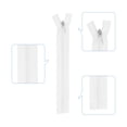thumbnail image 4 of Uxcell Invisible Zippers, 5Pcs 6 inch Nylon Hidden Sewing Zippers for Sewing DIY Handmade, True White, 4 of 6