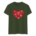 thumbnail image 4 of T-shirt Femme Saint-Valentin 2026 Mode Manches Courtes Col Rond Cœur Graphique, 4 of 4