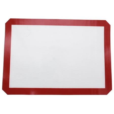 

Kitchen Non-Stick Silicone Baking Mat Dough Rolling Mat Cake Cookie Sheet Liner Red+White