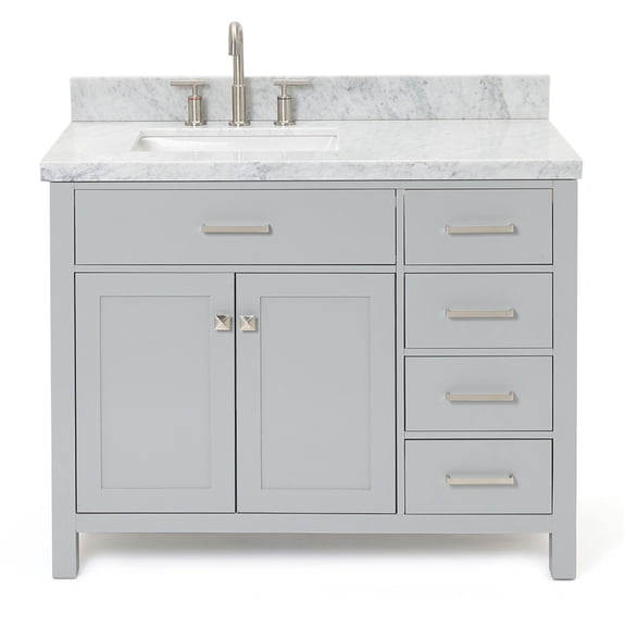 Ariel H043slcwrvo Bristol 43" Free Standing Single Rectangular Basin Vanity Set - Grey
