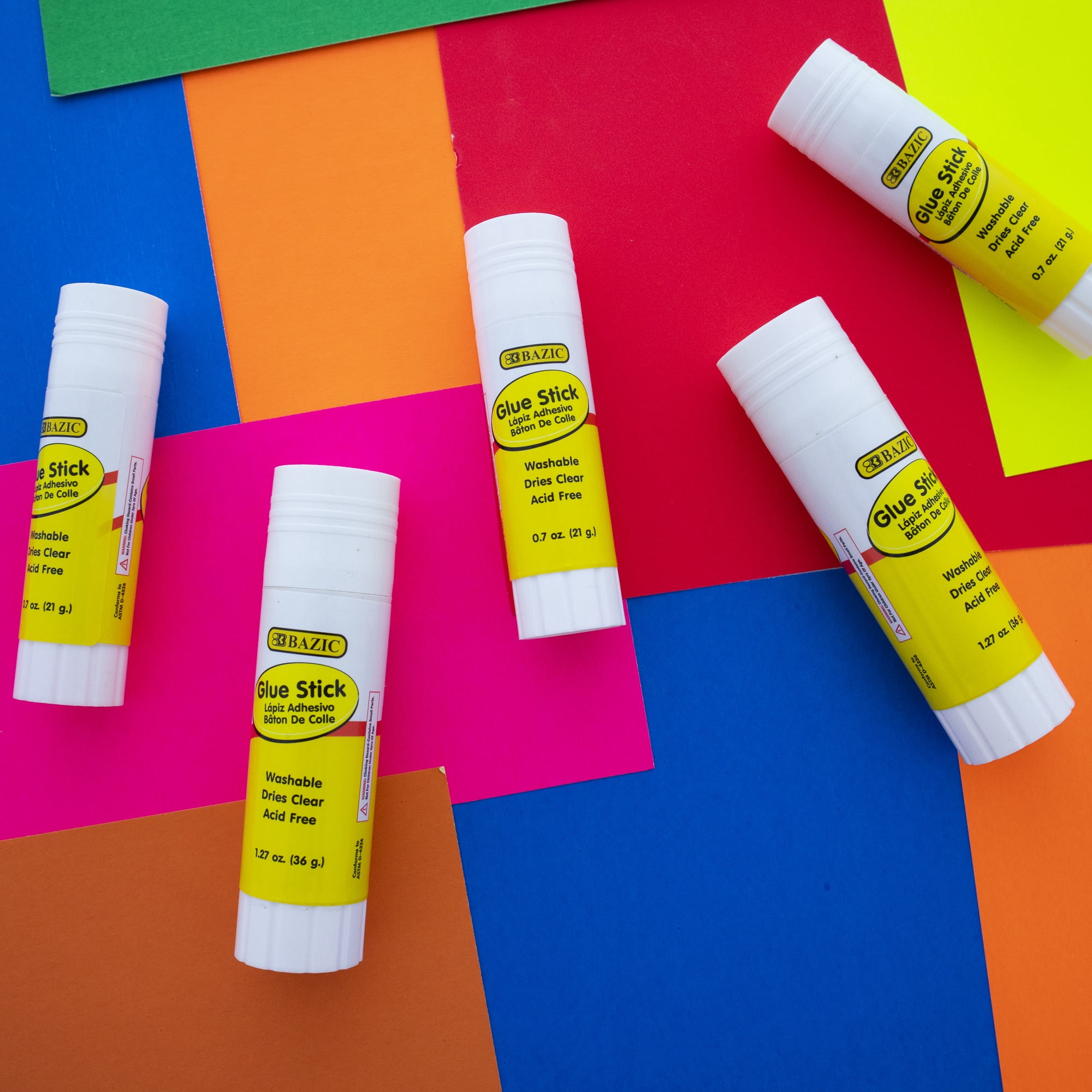 BAZIC Glue Stick 8g/0.28Oz, White Glue Sticks, Acid Free (4/Pack), 24-Packs