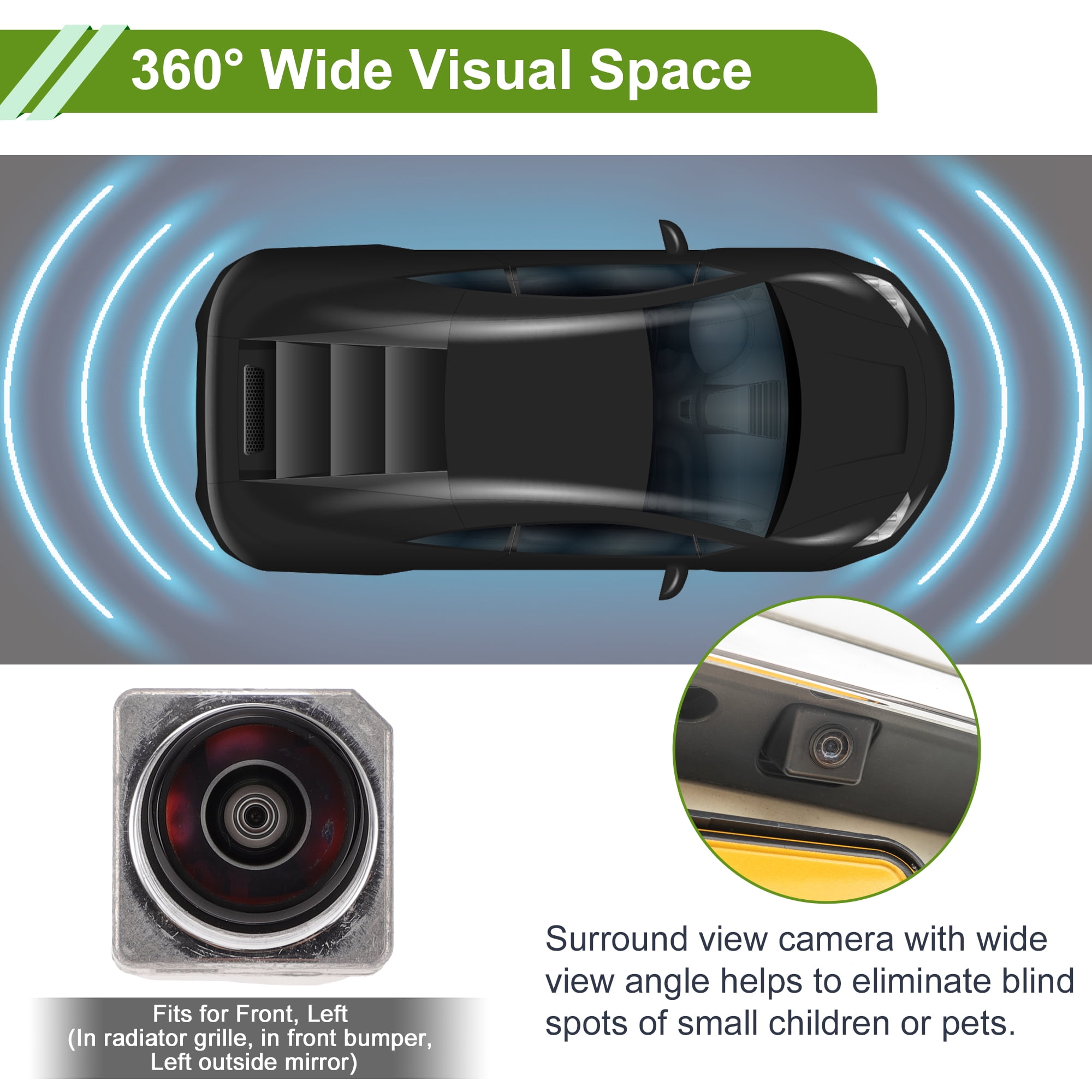Unique Bargains Surround Camera for Mercedes A/C/CLA/E/GLC/S Class
