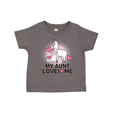 

Inktastic Aunt Loves Me Llama Niece Girls Gift Toddler Toddler Girl T-Shirt