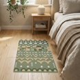 thumbnail image 3 of ODIKA 2'x3' Olive Green Geometric Boho Design Washable Doormat Eclectic Modern Pattern with Abstract Shapes Non-Slip, Low Pile for Entryway, Kitchen, Laundry Room, 3 of 7