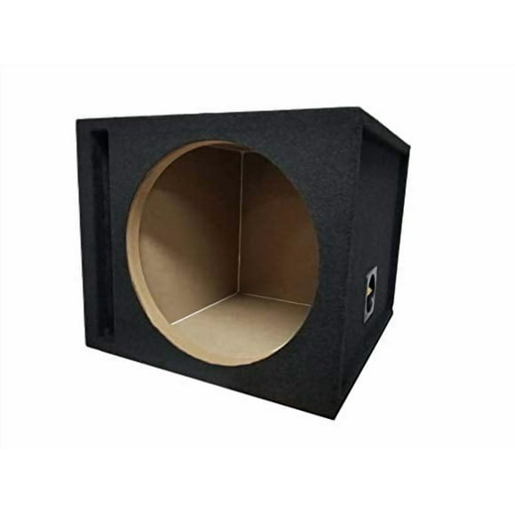 Bass Rockers 12" inch Car Single Subwoofer Ported Sub Enclosure w/Spring Terminal Black Carpet