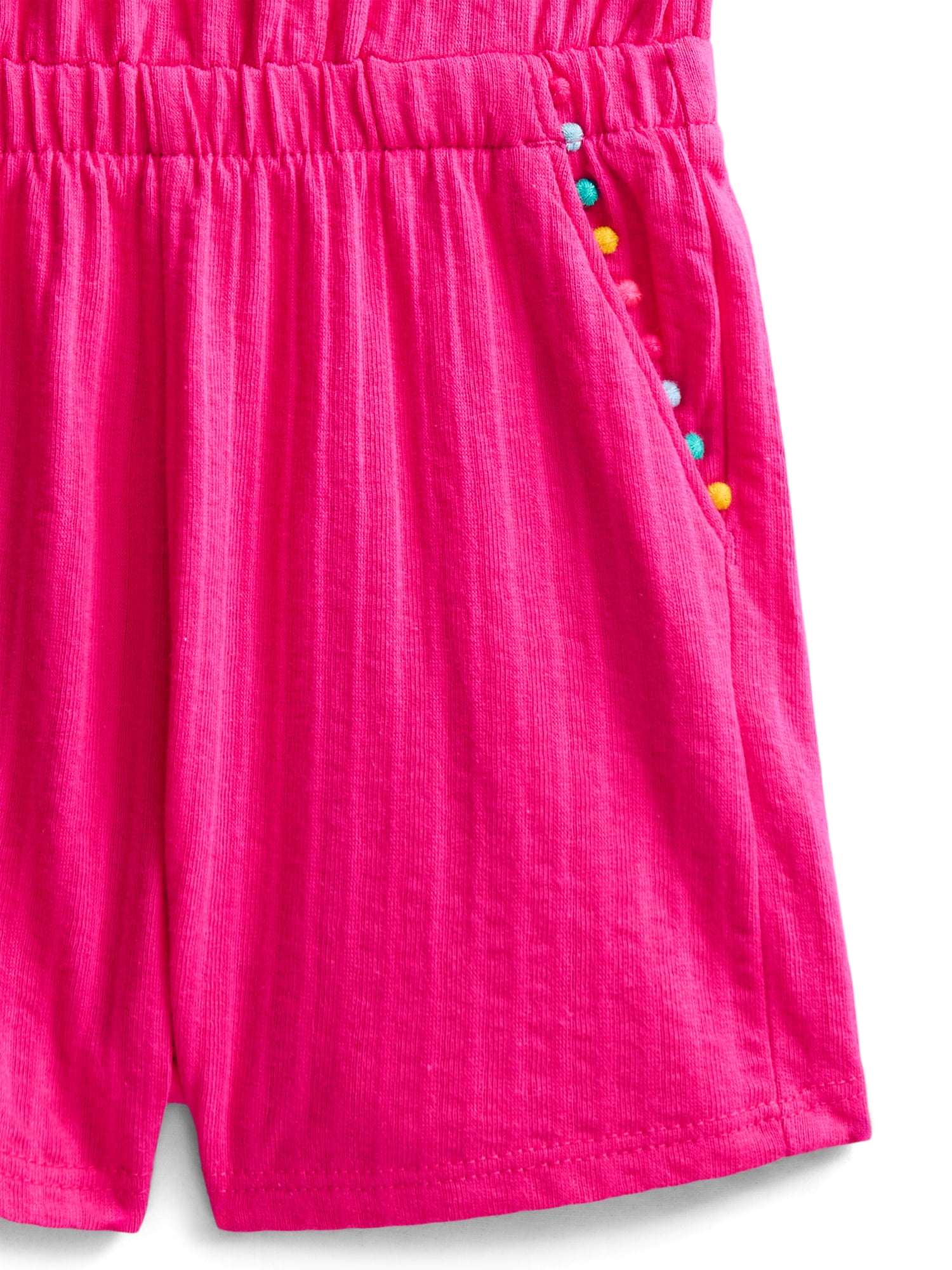 Wonder Nation Toddler Girls Ruffle-Strap Romper, Sizes 12M–5T