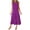 Purple, variant on BYHONG Casual Outfits for Women Sleeveless Tank O Neck Top Short Button Top Wide Leg Pants Pocket Two Piece Suit Purple S