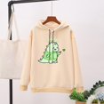thumbnail image 2 of Vestido casual con capucha Gibobby para mujer Sudadera de manga larga estampado color sólido informal Navidad Beige M, 2 of 5