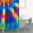 thumbnail image 4 of Rainbow Tie Dye Mandala Pattern Shower Curtain 36"x72" ,Bathroom Decorative Shower Curtains Set with 12 Hooks,Modern Waterproof Washable Shower Curtain, 4 of 6