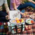 thumbnail image 5 of FORMRS Insulated Cooler Bag 24 Cans Capacity Soft Leakproof Lunch Box with Side Pockets, Orange Floral Tomatoes, 5 of 7