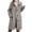 Grey, variant on Girls Wool Dress Coat, Fall Winter Notch Lapel Single Breasted Long Trench Coat with Pockets, Warm Pea Coat Jacket (White, 4-5 Years)