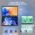 thumbnail image 2 of Extensor de pantalla para portátil Maxfree, 15.6 pulgadas, 1080P, FHD, doble monitor, 2 of 9