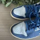 thumbnail image 3 of Ni - ke Ni - ke Mens Air Jordan 1 Mid 554724-400 Royal Ice Blue Shoes Sneakers 10.5 Retro, 3 of 5