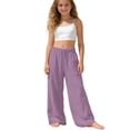 thumbnail image 2 of Rvasteizo Girls Fall Winter Drawstring Wide Leg Pants Straight Leg Loose 3-14Y,5T, 2 of 5