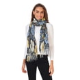 thumbnail image 2 of FORMRS Womens Scarf Winter Soft Long Big Warm Shawls Wrap Tassel Scarves, Navy Floral Pattern, 2 of 9