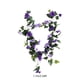 thumbnail image 3 of Guirnalda de flores artificiales de seda de 1,7 m para colgar en la pared | Guirnalda floral de imitación morada y rosa para decoración de interiores, 3 of 6