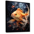 thumbnail image 2 of Designart "Golden Carp Asian Glowing II" Animals Floater Framed Canvas Print, 2 of 7