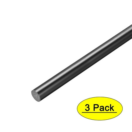 

FRP Fiberglass Round Rod 8mm Dia 50cm Length Black Engineering Round Bars Rods 3 pcs