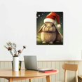 thumbnail image 2 of Nawypu Christmas Rabbit Paintings Print Rabbit With Santa Hat Canvas Art Abstract Canvas HD Poster Office Wall Art Home Decor Wall Pictures, 2 of 4