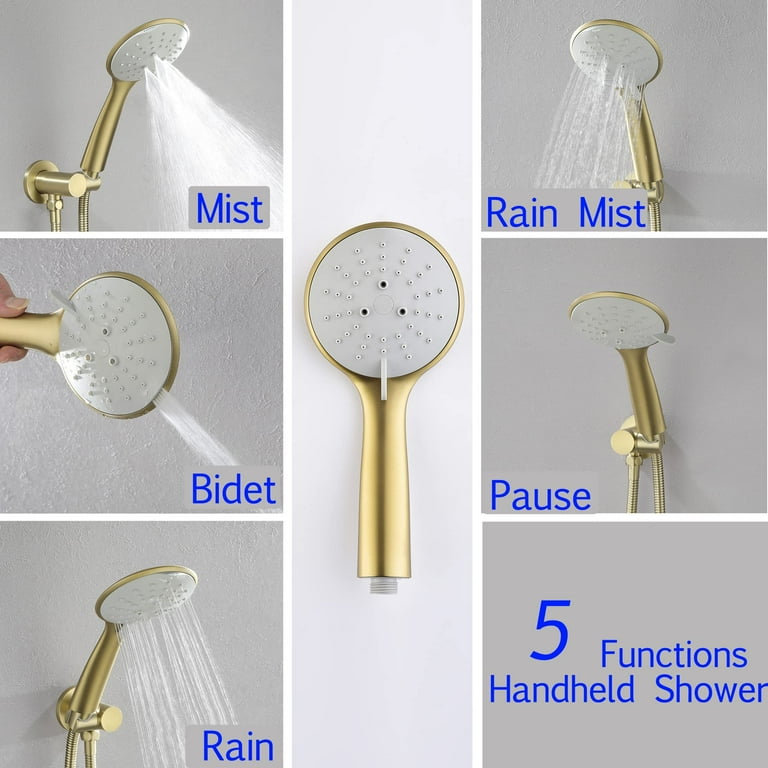 Shower System Wall Mounted with 10 in. Round Rainfall Shower head and