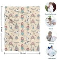 thumbnail image 4 of Beige Princess Carriage Pattern Blanket,Comfortable Soft Flannel Throw Blanket,All Season,Warm Lightweight Blankets for Sofa Bed Couch Living Room Chair,30"x40", 4 of 4
