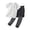 01-White, variant on RUTAYY Children Boys Outfit Sets Short Sleeve T-Shirt and Long Pants Sunscreen Clothing Solid Color Round Neck Summer Lightweight Breathable Quick Dry 3-18 Years Casual Daily Wear