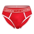 thumbnail image 3 of Men's Boxer Briefs No Ride up Spandex Men Underpants Underwear Men Small Underwear Mens Mens Briefs Big Pack of for Bulk Long Leg Underpants Small Men's Fashion Red 2XL, 3 of 4