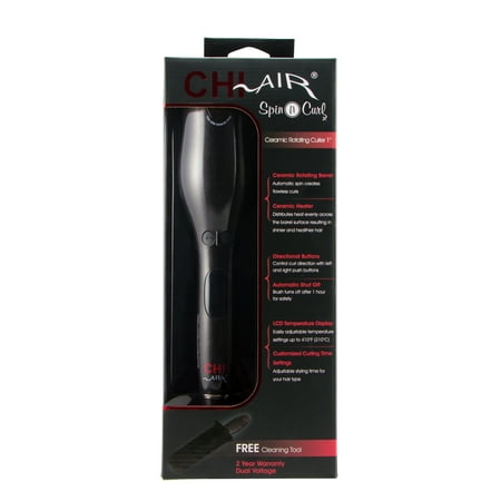 CHI - Spin n Curl CA2247 Ceramic 1" Curling Iron - Onyx Black