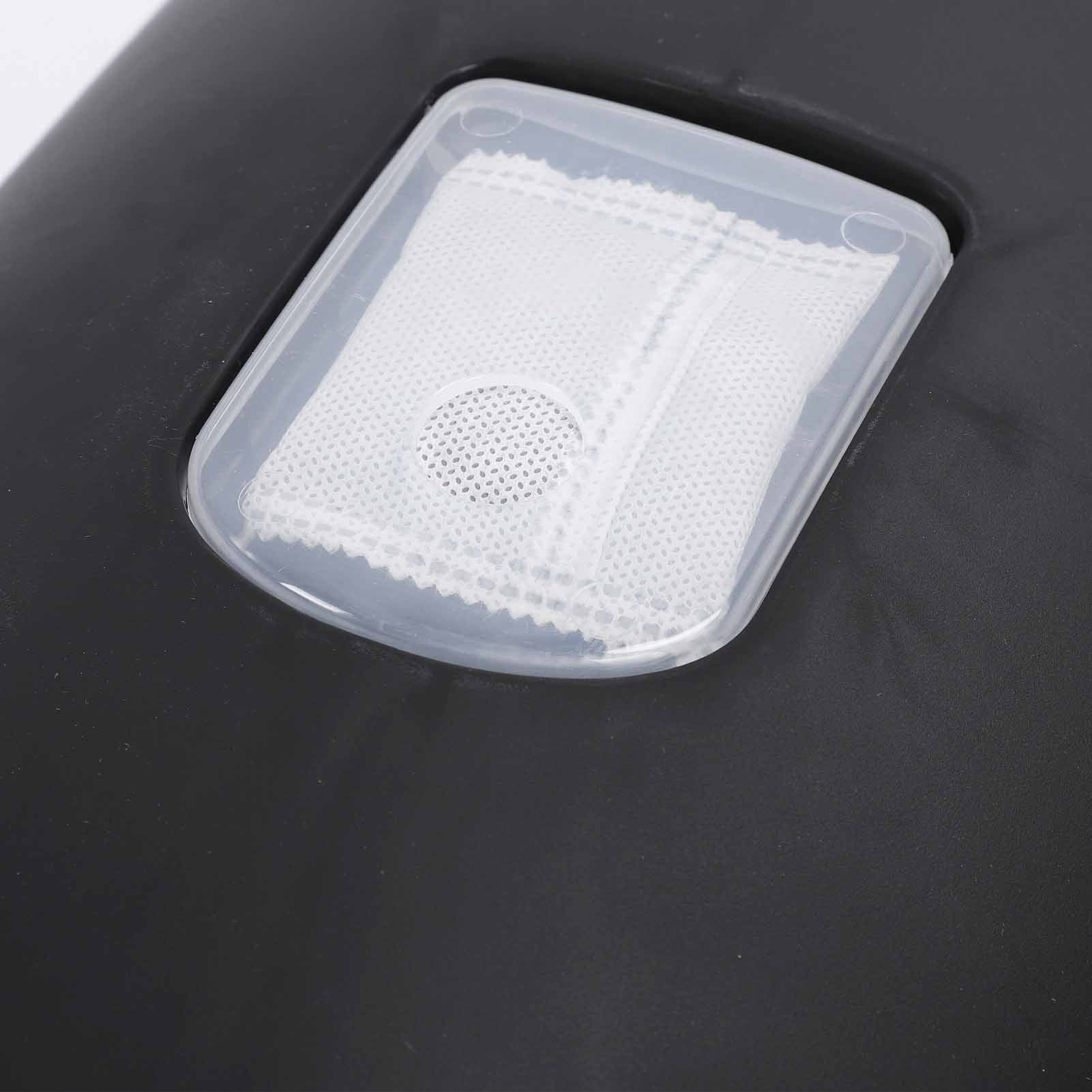 LAZIOEGR Enclosed Plastic Litter Box Extra Large Odor Resistant Easy Cleaning Covered Kitty Litter Box with Scoop for Indoor Cats, Black (20.87 inches / 53 cm)