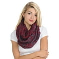 thumbnail image 3 of BASICO Adult Chunky Burgundy Infinity Scarf for Women Circle Loop Knitted Warm Scarf, 3 of 5