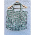 thumbnail image 2 of Bolsa acolchada de algodón reversible estampada a mano multicolor, 2 of 5