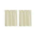 thumbnail image 1 of Cuxi Short Curtain for Kitchen, Cafe Window Treatment, Rod Pocket Small Curtain for Bathroom Rv Cabin, Light Filtering Decorative Panel Set of 2, 2X Short Curtains Beige, 1 of 3