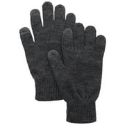 Touchpoint Men's Knit Shima Glove, Charcoal, One Size